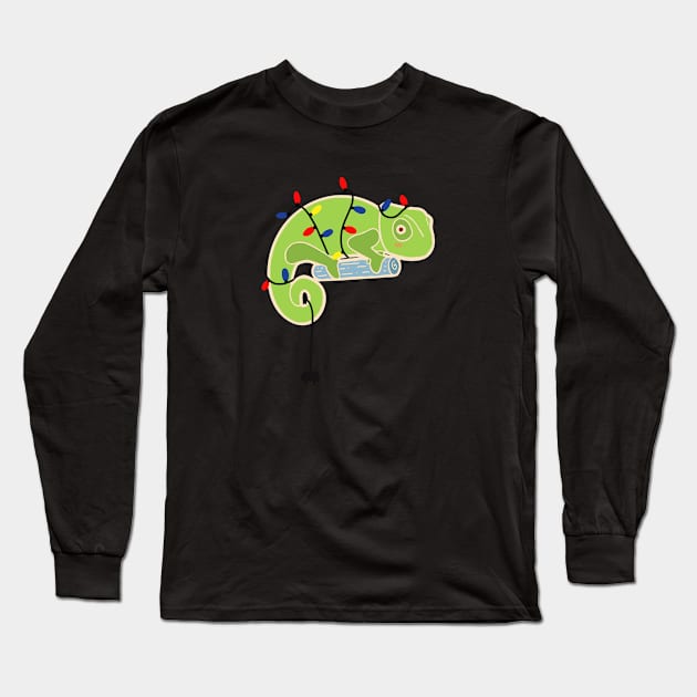 Chameleon Christmas Tree Long Sleeve T-Shirt by vpessagno